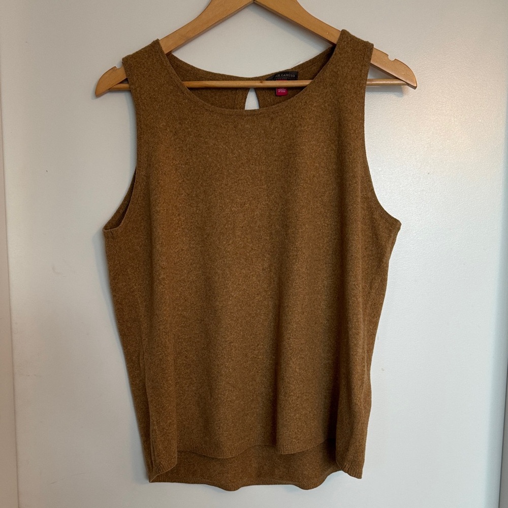Vince Camuto Sleeveless Knit Top | Brown | Size L